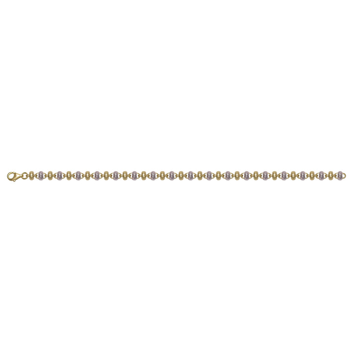 Solid gold bead bracelet, 5.25 g — shown square on a plain background.