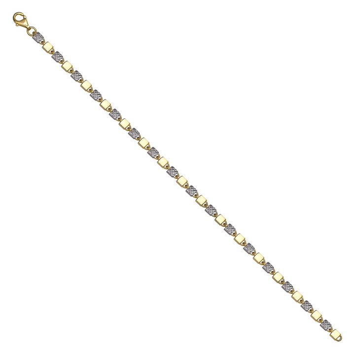 Solid gold id bracelet, 6.27 g — shown at an angle across the frame.