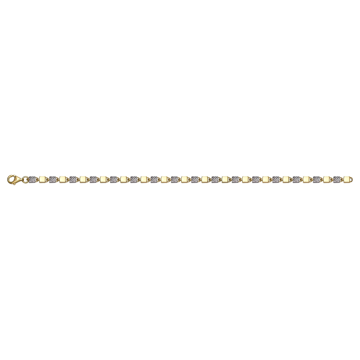 Solid gold id bracelet, 6.27 g — shown square on a plain background.