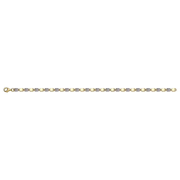 Solid gold id bracelet, 6.27 g — shown square on a plain background.
