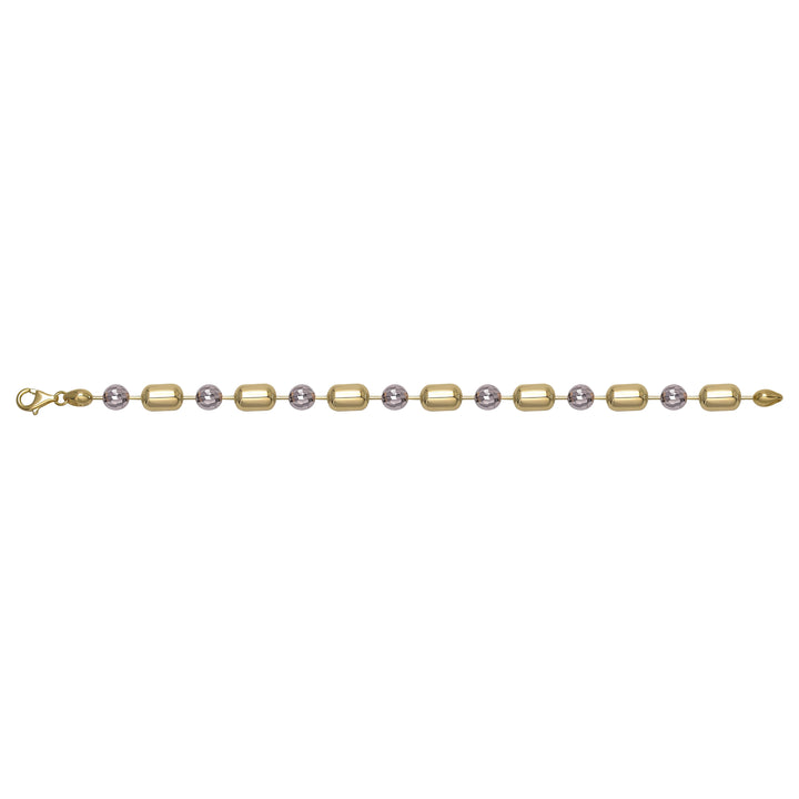 Solid gold bead bracelet, 11.18 g — shown square on a plain background.