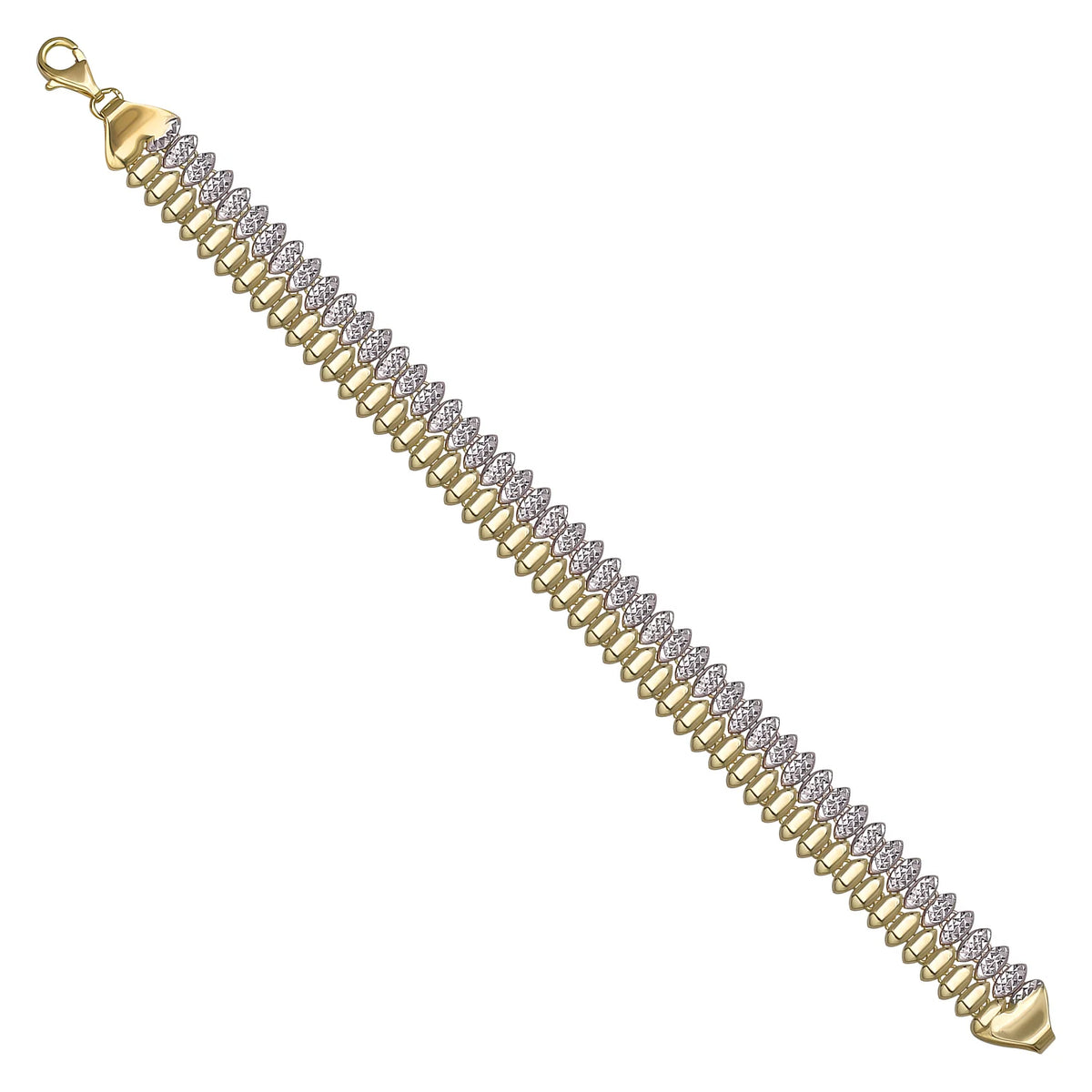 Solid gold bead bracelet, 13.44 g — shown at an angle across the frame.