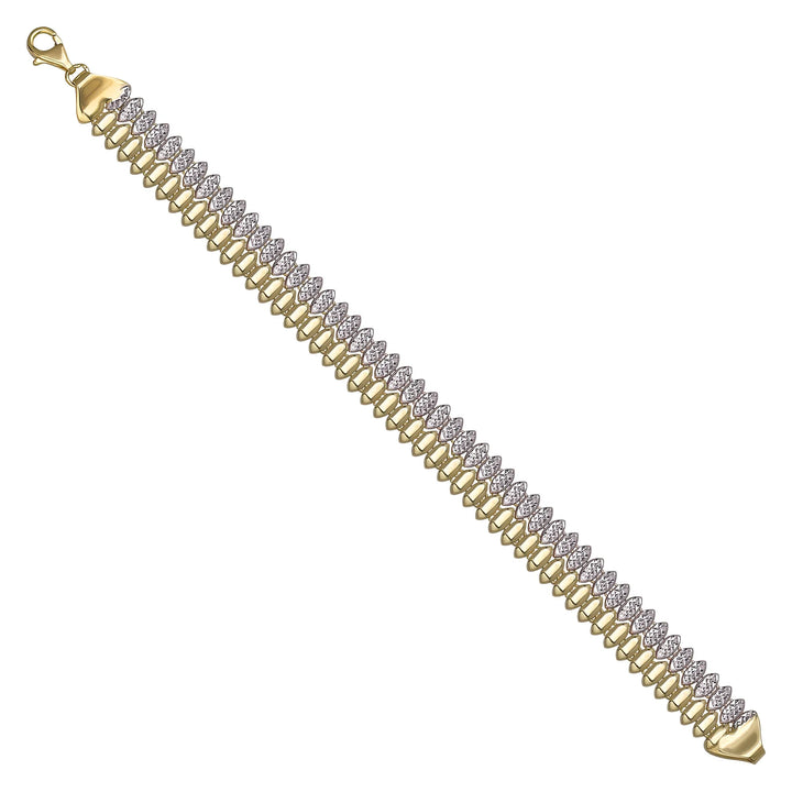 Solid gold bead bracelet, 13.44 g — shown at an angle across the frame.