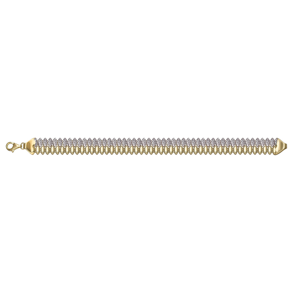 Solid gold bead bracelet, 13.44 g — shown square on a plain background.