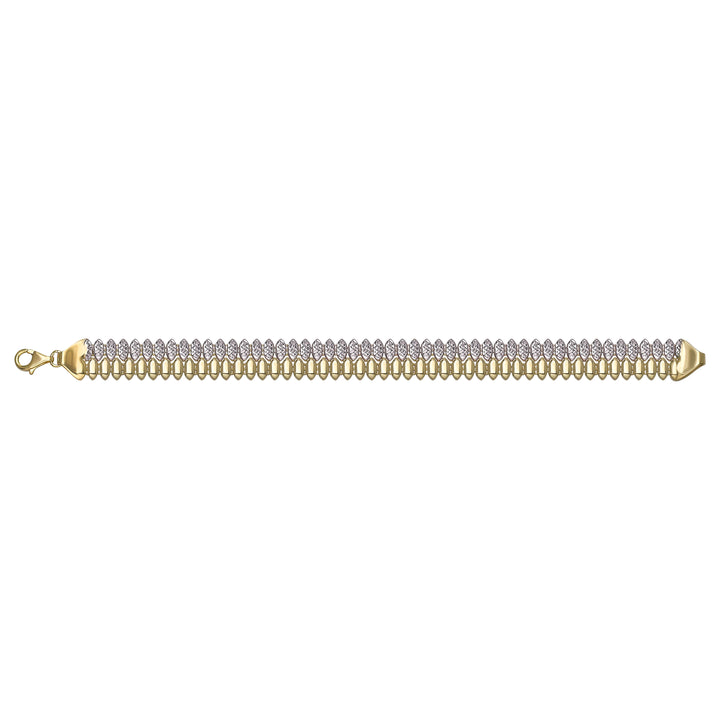 Solid gold bead bracelet, 13.44 g — shown square on a plain background.