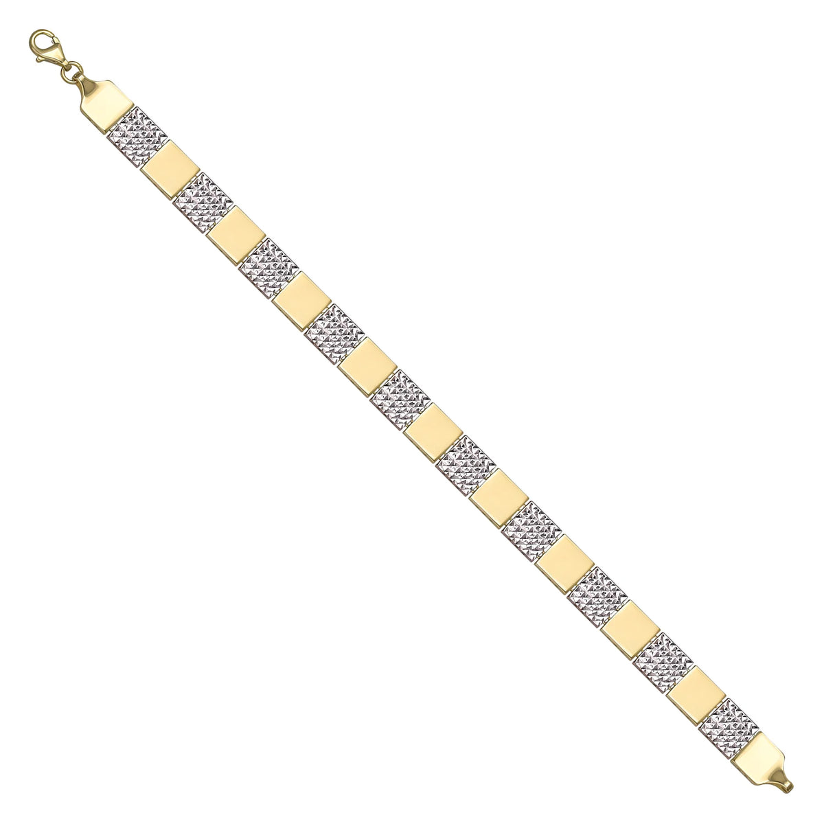 Solid gold id bracelet, 9.30 g — shown at an angle across the frame.