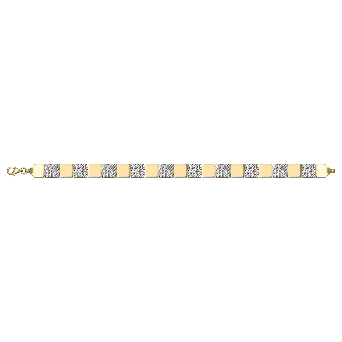 Solid gold id bracelet, 9.30 g — shown square on a plain background.