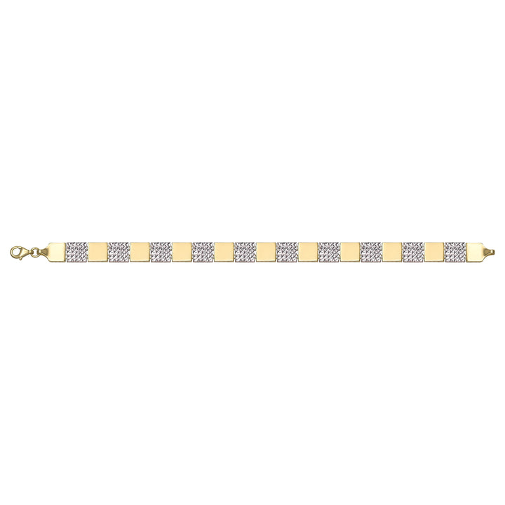 Solid gold id bracelet, 9.30 g — shown square on a plain background.