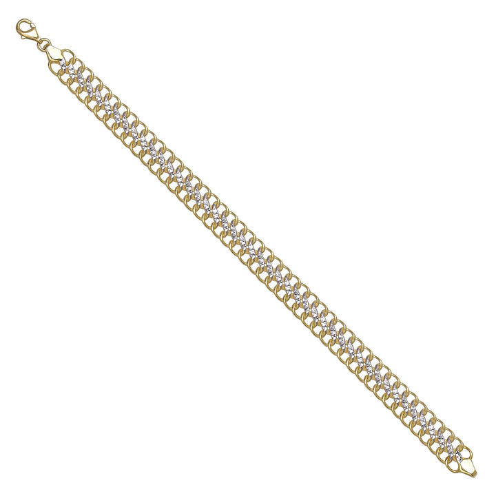 Solid gold curb bracelet, 10.40 g — shown at an angle across the frame.