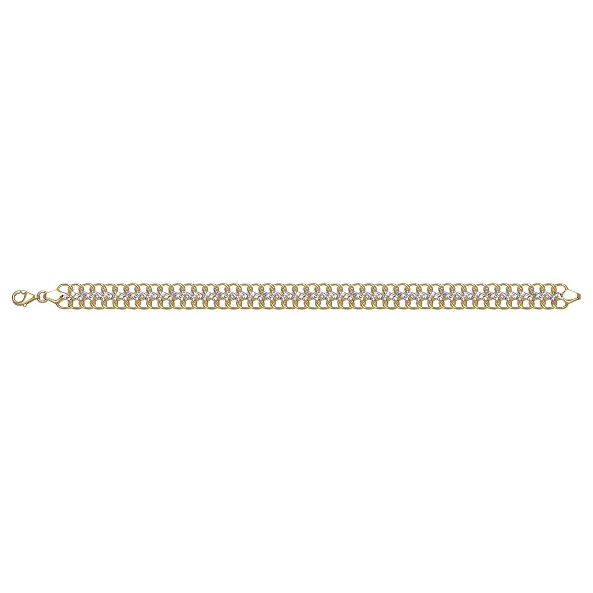 Solid gold curb bracelet, 10.40 g — shown square on a plain background.