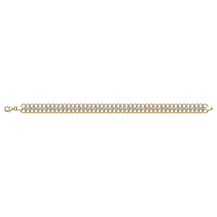 Solid gold curb bracelet, 10.40 g — shown square on a plain background.