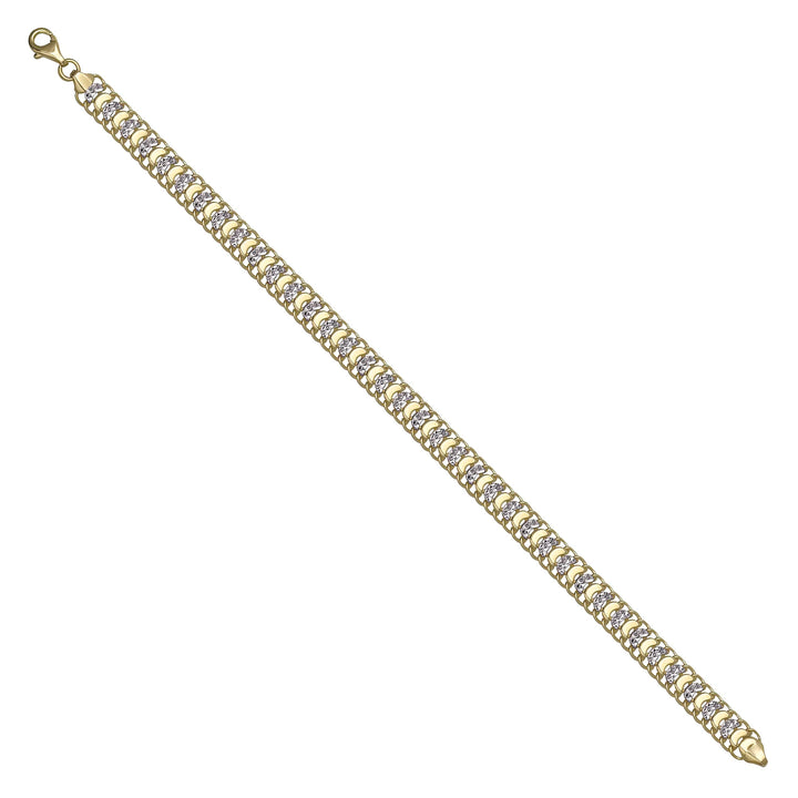 Solid gold braided bracelet, 7.93 g — shown at an angle across the frame.