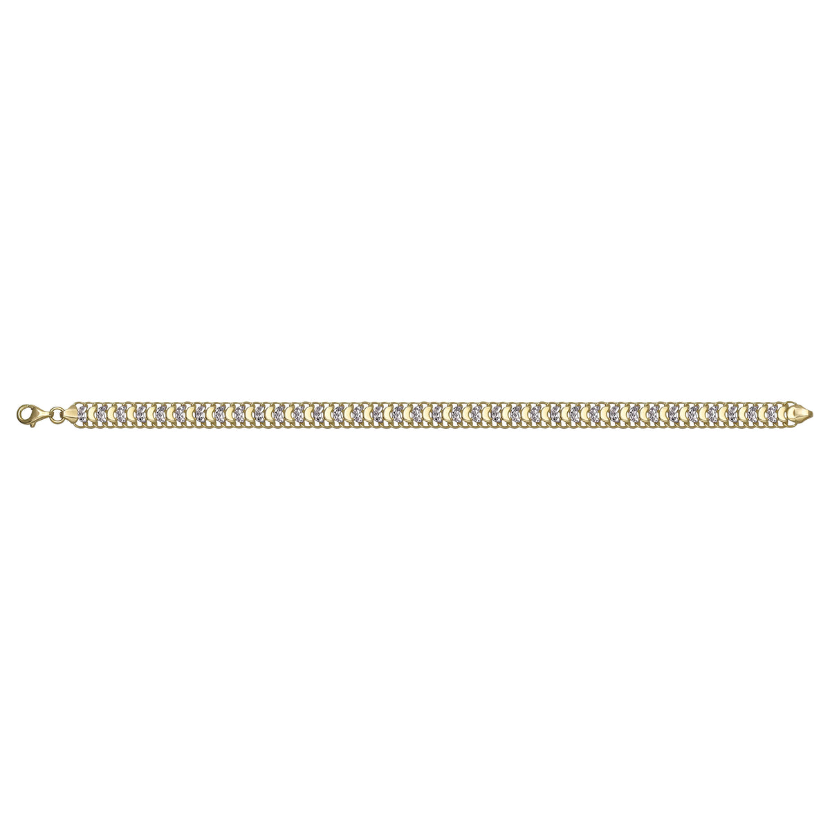 Solid gold braided bracelet, 7.93 g — shown square on a plain background.