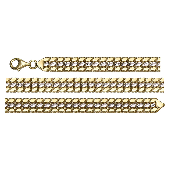 Solid gold bead bracelet, 7.71 g — shown in three rows across the frame.