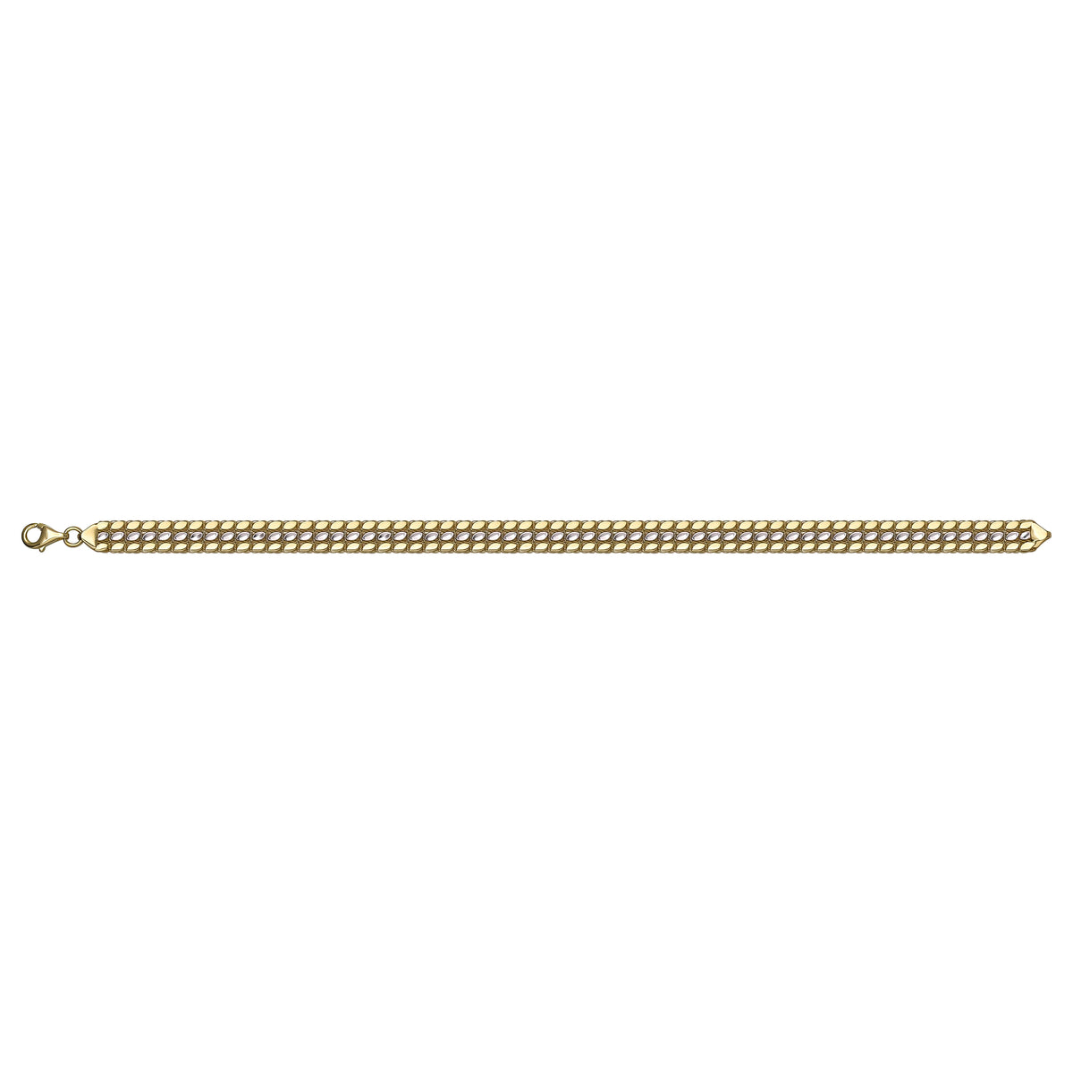 Solid gold bead bracelet, 7.71 g — shown square on a plain background.