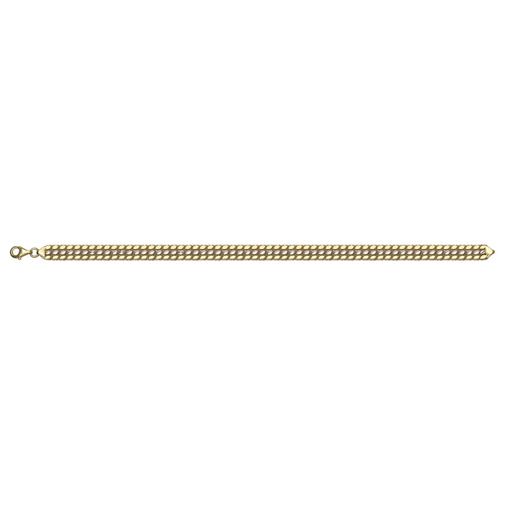 Solid gold bead bracelet, 7.71 g — shown square on a plain background.