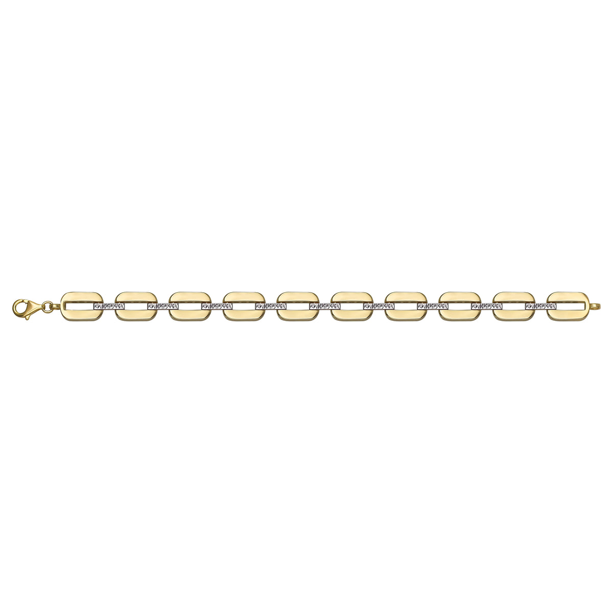 Solid gold id bracelet, 13.05 g — shown square on a plain background.