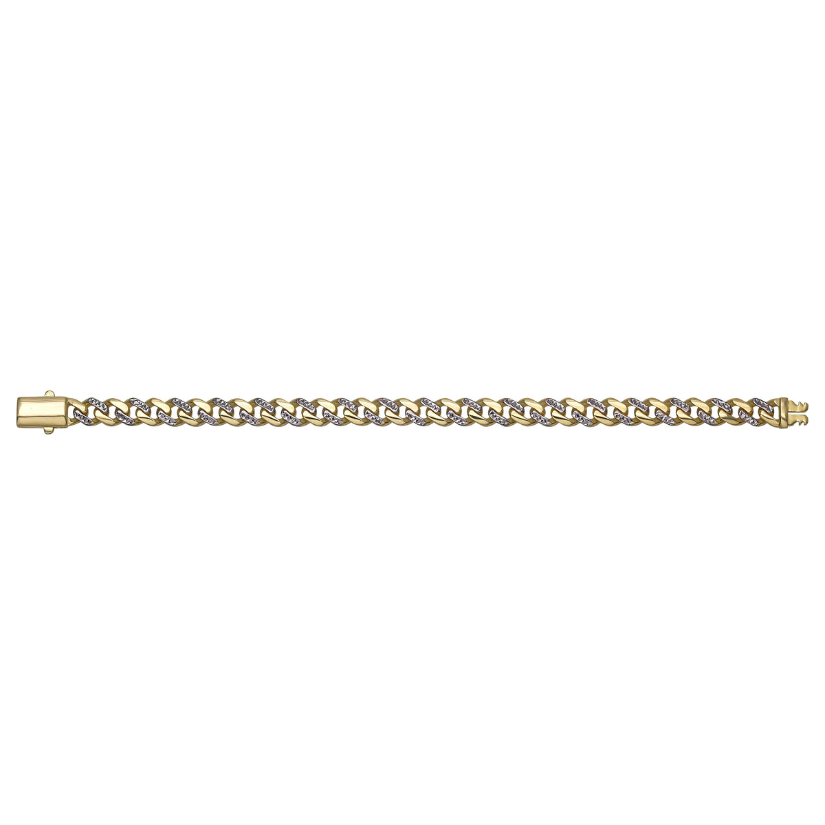 Solid gold curb bracelet, 10.62 g — shown square on a plain background.