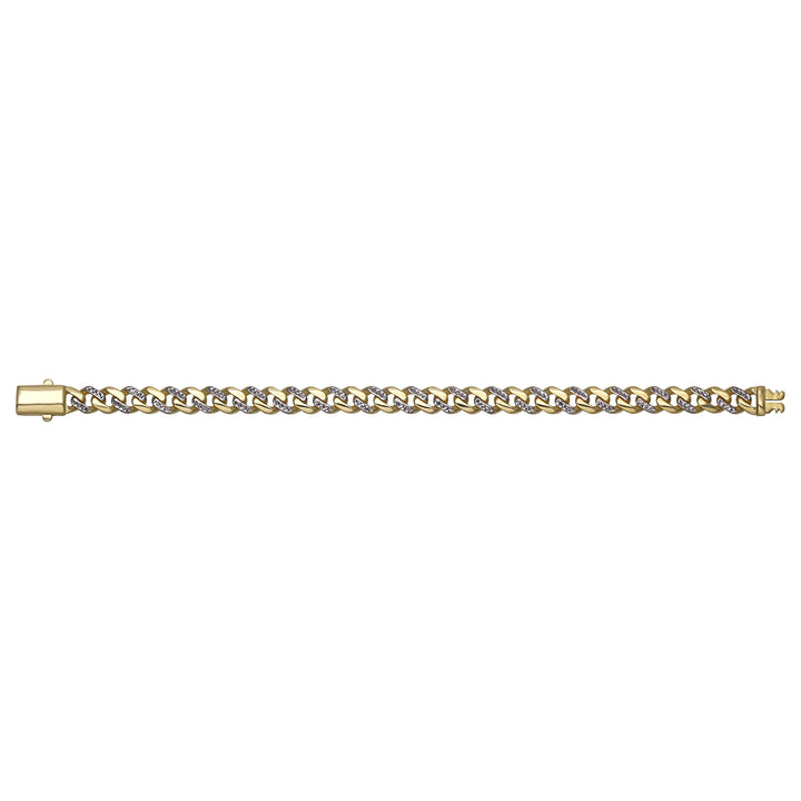 Solid gold curb bracelet, 10.62 g — shown square on a plain background.