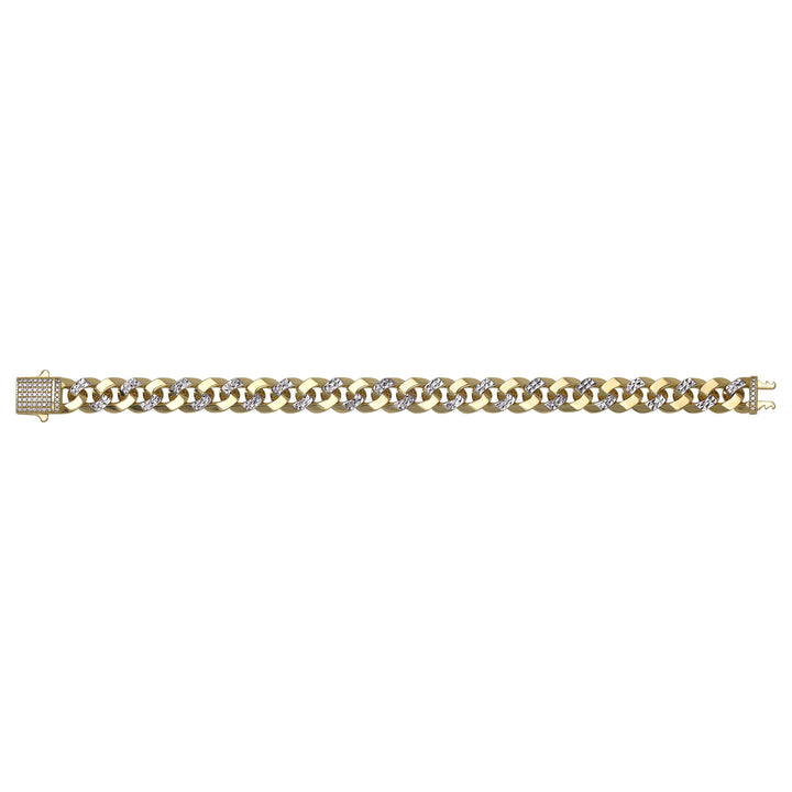 Solid gold curb bracelet, 14.76 g — shown square on a plain background.