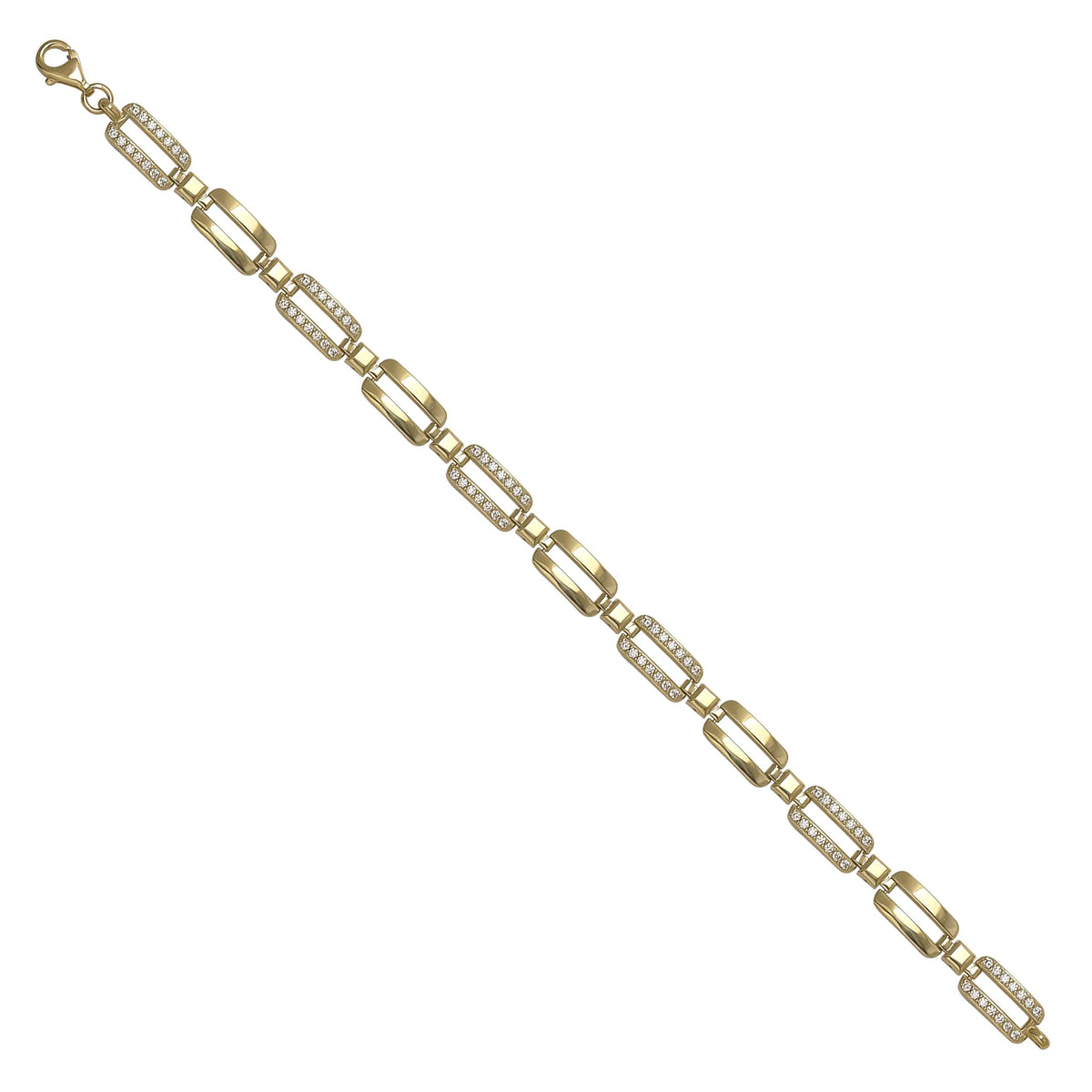 Solid gold id bracelet, 10.50 g — shown at an angle across the frame.