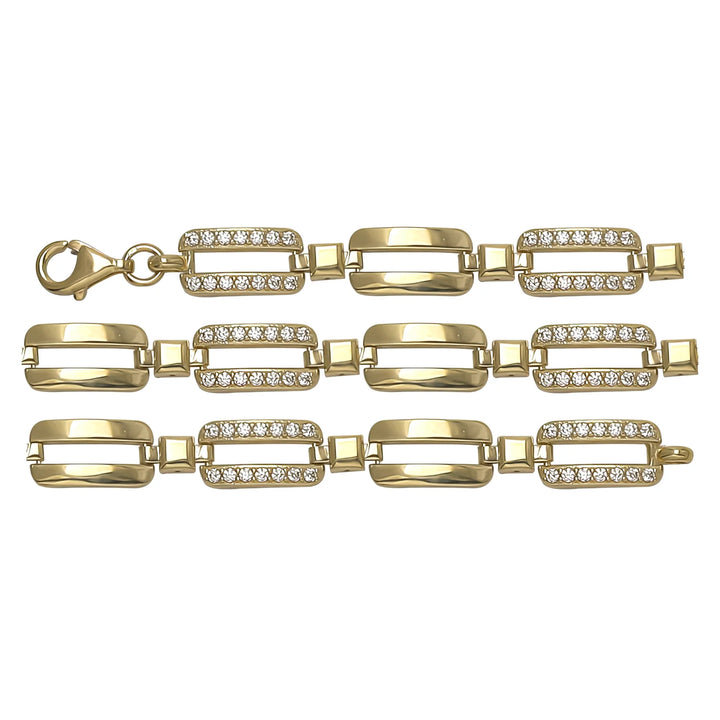 Solid gold id bracelet, 10.50 g — shown in three rows across the frame.