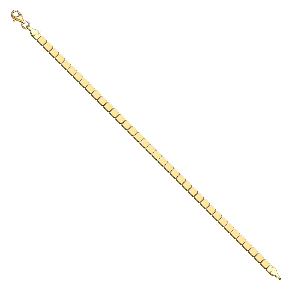 Solid gold id bracelet, 5.20 g — shown at an angle across the frame.