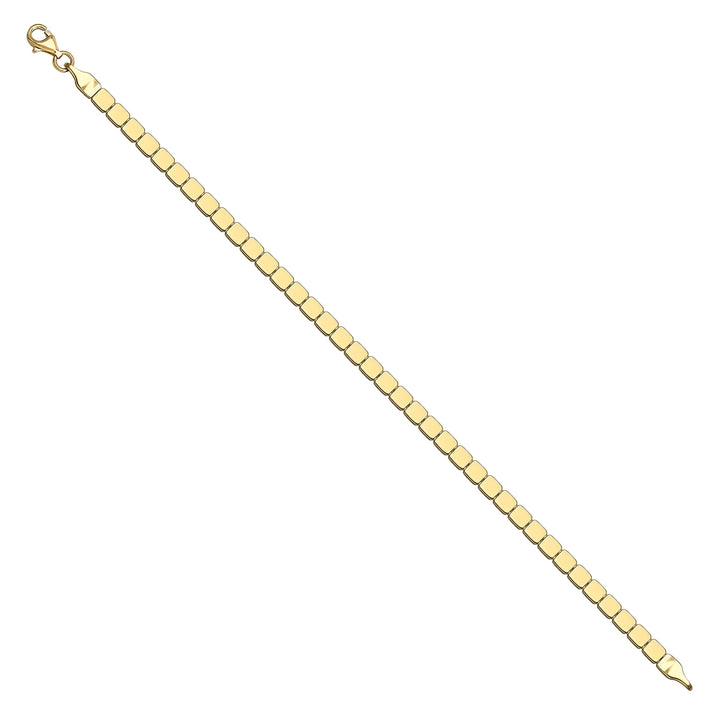Solid gold id bracelet, 5.20 g — shown at an angle across the frame.