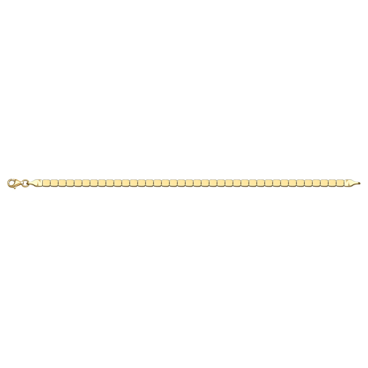 Solid gold id bracelet, 5.20 g — shown square on a plain background.
