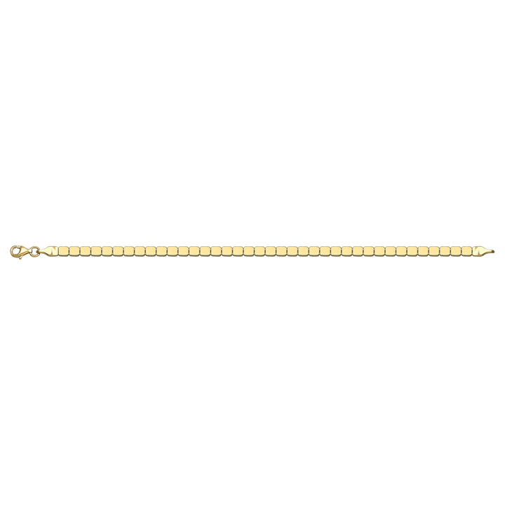 Solid gold id bracelet, 5.20 g — shown square on a plain background.