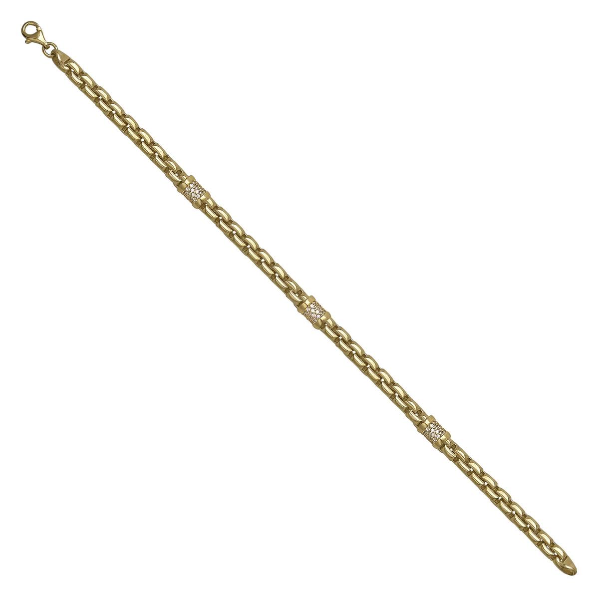 Solid gold id bracelet, 9.60 g — shown at an angle across the frame.