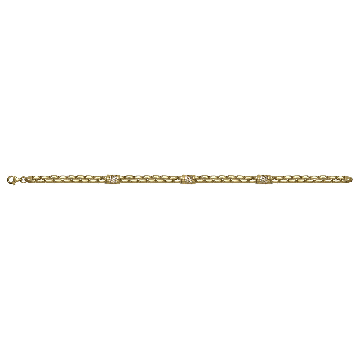 Solid gold id bracelet, 9.60 g — shown square on a plain background.