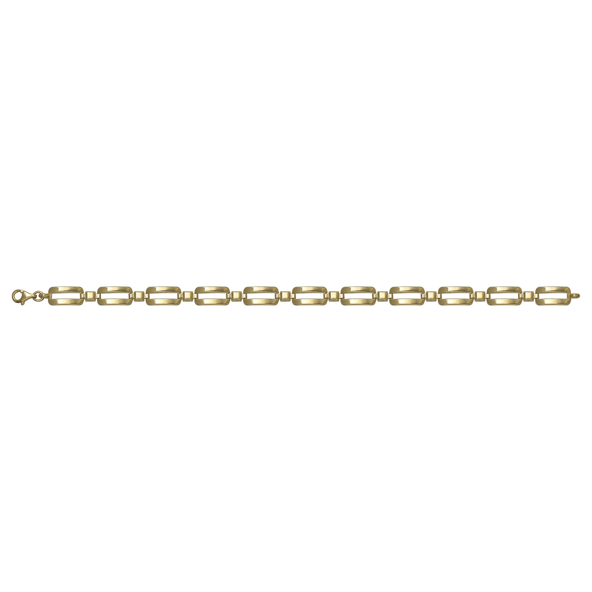 Solid gold id bracelet, 8.60 g — shown square on a plain background.