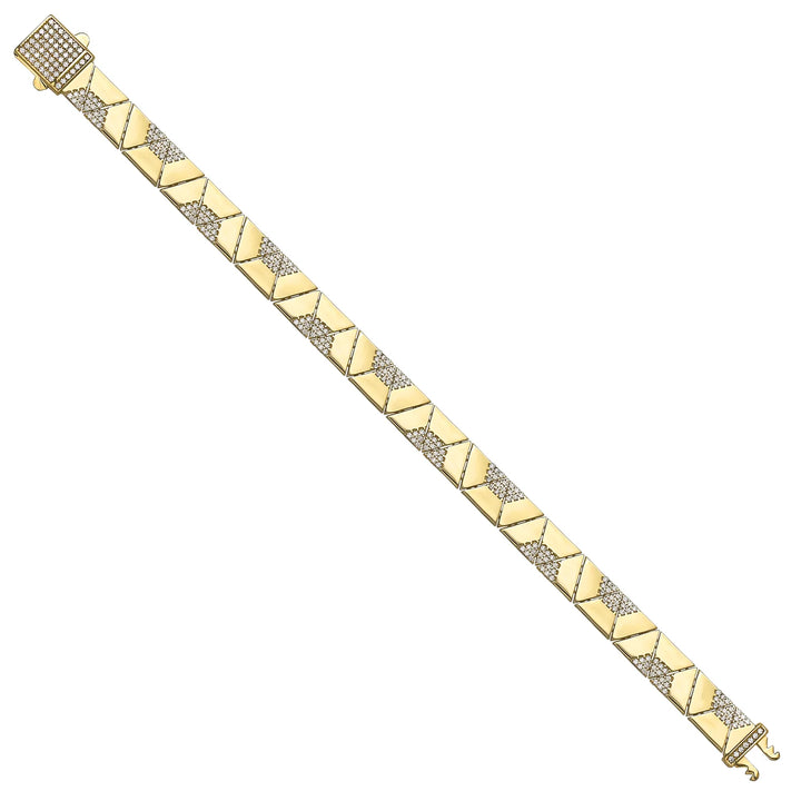 Solid gold braided bracelet, 15.78 g — shown at an angle across the frame.