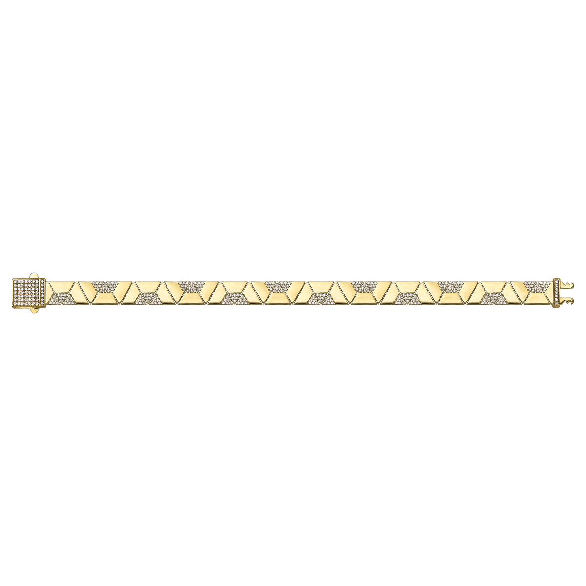 Solid gold braided bracelet, 15.78 g — shown square on a plain background.