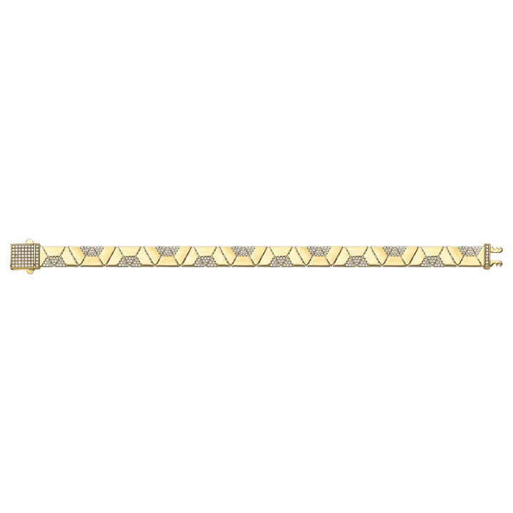 Solid gold braided bracelet, 15.78 g — shown square on a plain background.