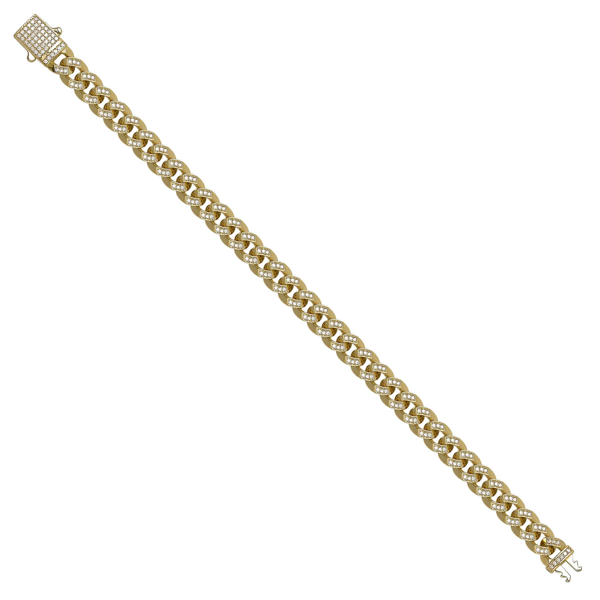 Solid gold curb bracelet, 14.50 g — shown at an angle across the frame.