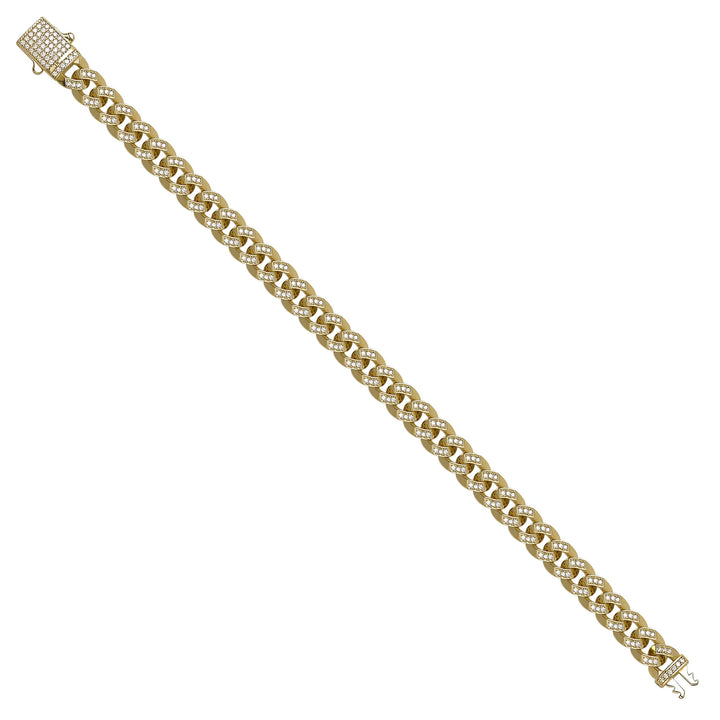 Solid gold curb bracelet, 14.50 g — shown at an angle across the frame.