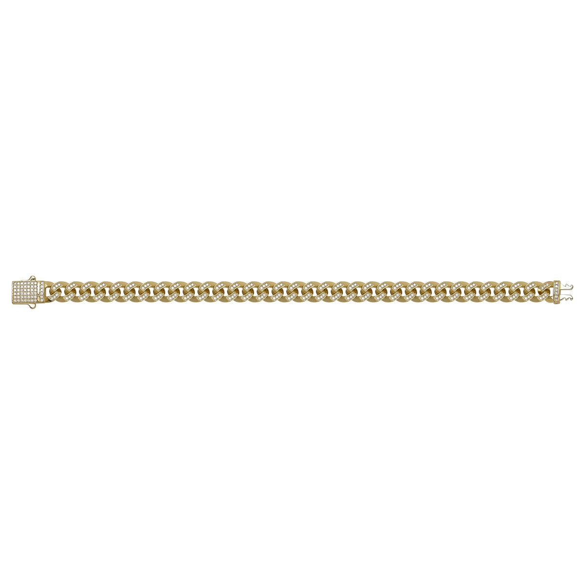 Solid gold curb bracelet, 14.50 g — shown square on a plain background.