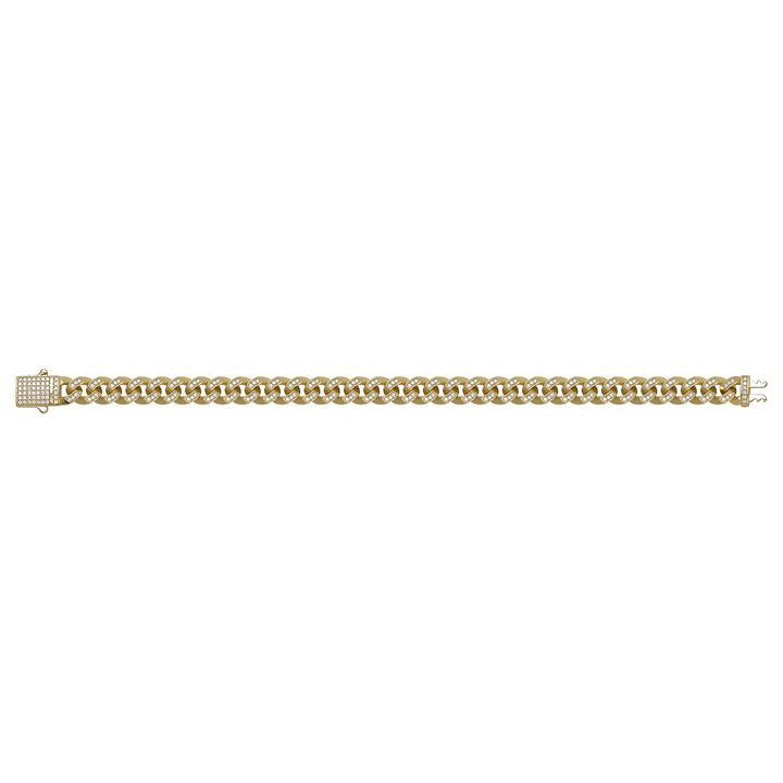 Solid gold curb bracelet, 14.50 g — shown square on a plain background.