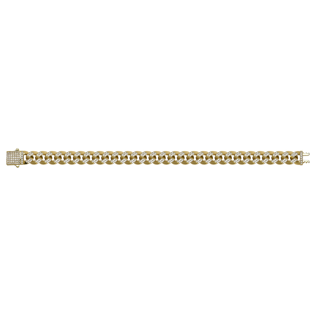 Solid gold curb bracelet, 18.41 g — shown square on a plain background.
