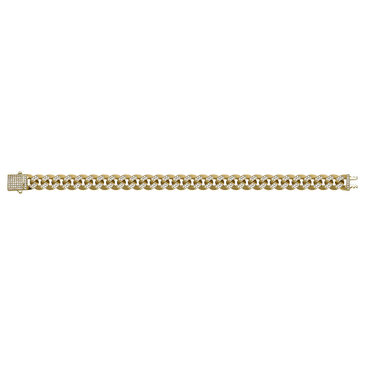 Solid gold curb bracelet, 18.41 g — shown square on a plain background.