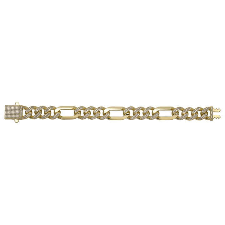 Solid gold curb bracelet, 26.75 g — shown square on a plain background.