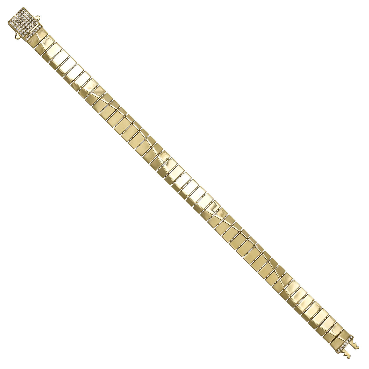 Solid gold id bracelet, 14.50 g — shown at an angle across the frame.