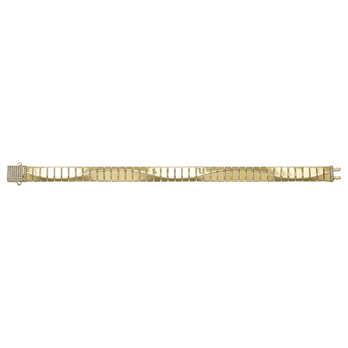 Solid gold id bracelet, 14.50 g — shown square on a plain background.