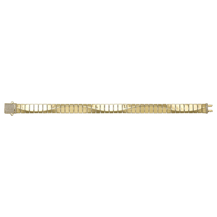 Solid gold id bracelet, 14.50 g — shown square on a plain background.