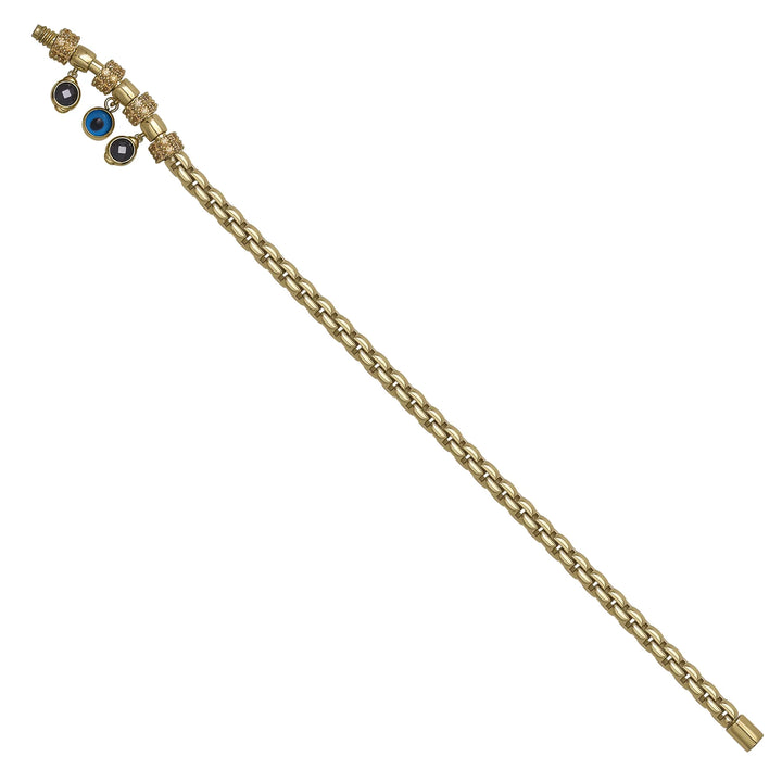 Solid gold fancy link bracelet, 13.36 g — shown at an angle across the frame.