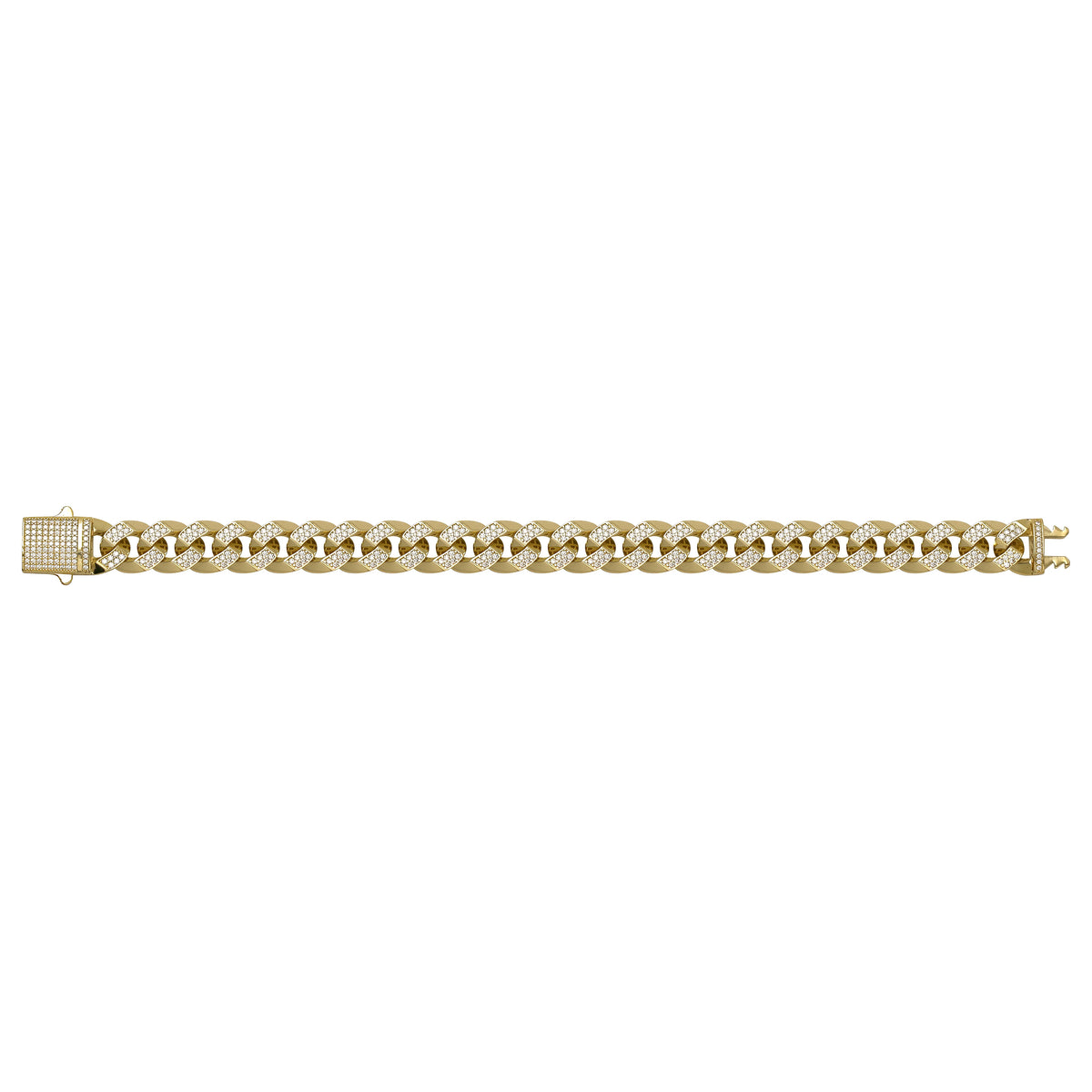 Solid gold curb bracelet, 22.52 g — shown square on a plain background.
