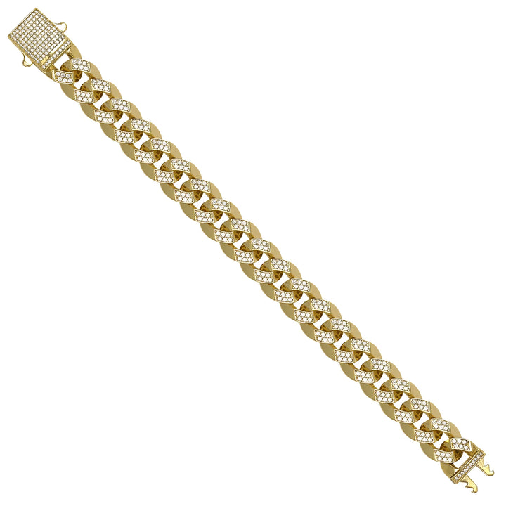 Solid gold curb bracelet, 27.52 g — shown at an angle across the frame.