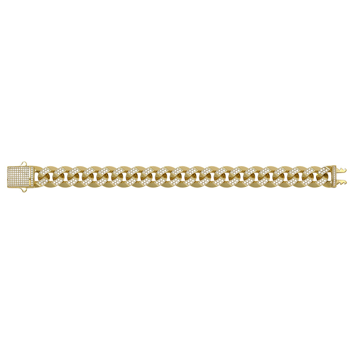 Solid gold curb bracelet, 27.52 g — shown square on a plain background.